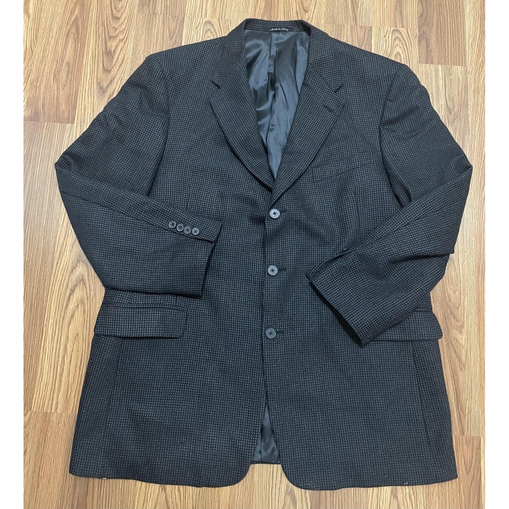 Murano Sport Coat Mens 38R Wool Cashmere Houndstooth Blazer Italy